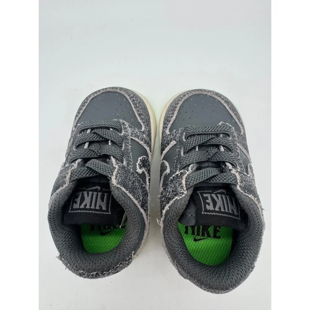 Nike Dunk Low Halloween Toddler Iron Grey Scream Green DQ6217-001 Size 3C Mens